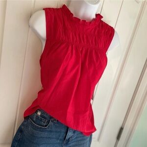 Joie Red Sleeveless Blouse